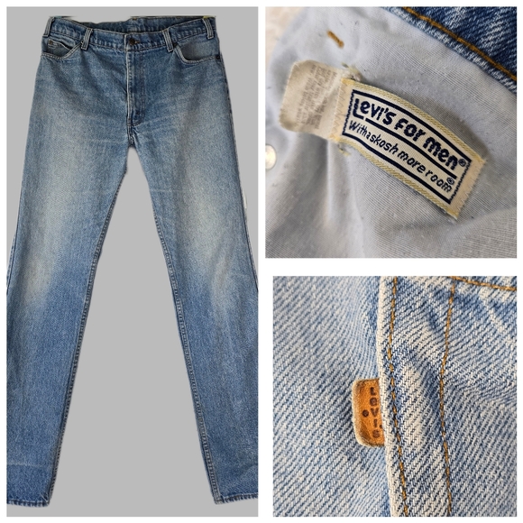Vintage Levi's Jeans with Leather Pocket Tag Size 36/36 - Picture 1 of 16